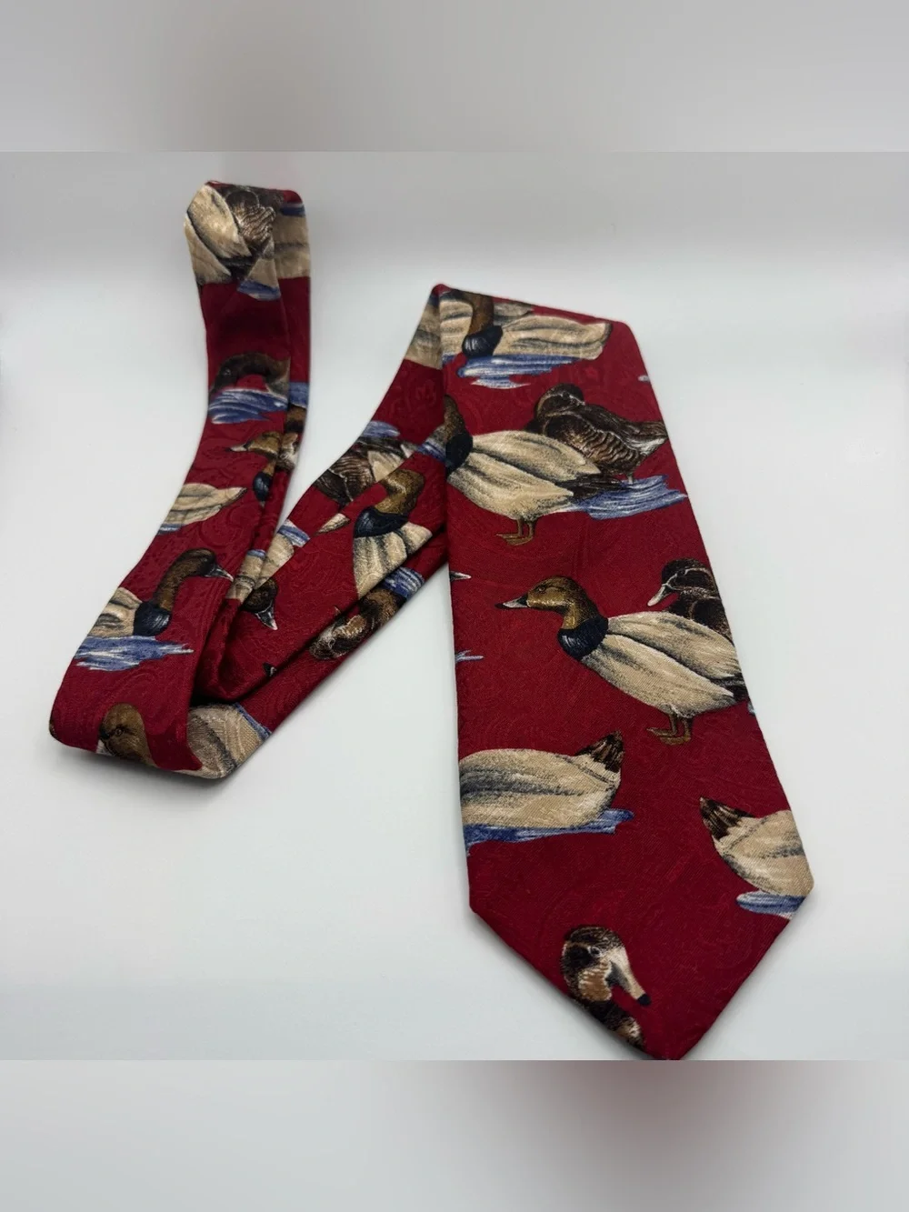 Vintage Robert Talbott Jacobson’s Duck Mallard Silk Necktie Made in USA